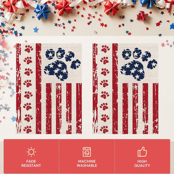 Patriotic Animal Paw Print Garden Flag Double Sided product photo 5