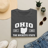 Ohio The Buckeye State T-Shirt — Retro State Outline Tee