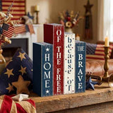 Home of the Free Because of the Brave Rustic Patriotic Wooden Decoration