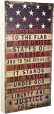 Rustic Pledge to The Flag Wooden Sign, 9 x 18-Inches