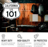 US 101 California Novelty Shield Sign, | 12x12 Inches