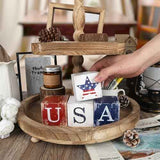 Vintage USA Home Wooden Blocks
