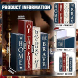 Home of the Free Because of the Brave Rustic Patriotic Wooden Decoration