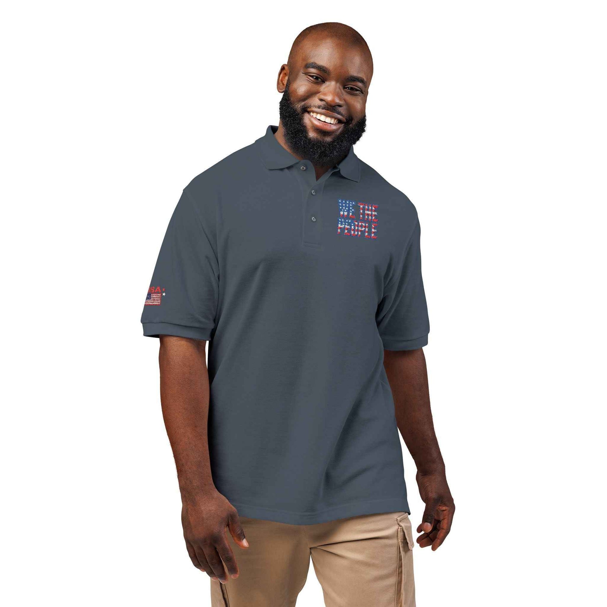 We The People Embroidered Polo