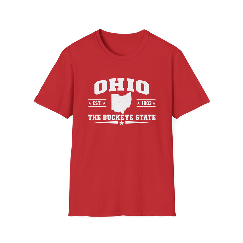 Ohio The Buckeye State T-Shirt — Retro State Outline Tee