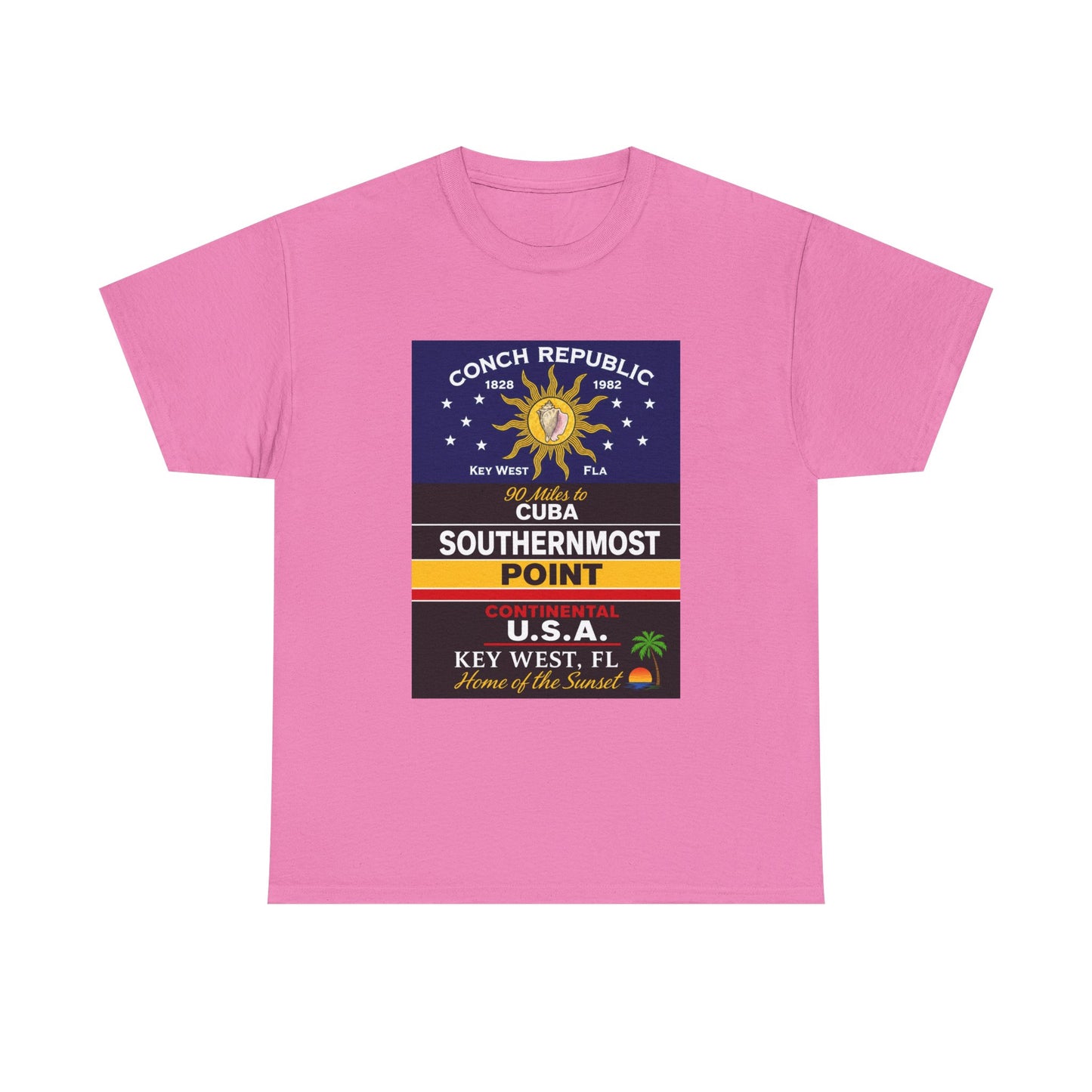 Key West Southernmost Point T-Shirt — 90 Miles to Cuba to USA Vintage Tee