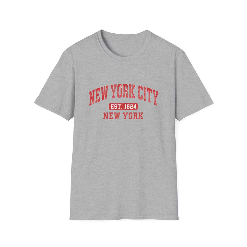 New York City Vintage Logo T-Shirt — EST. 1624 Collegiate Tee