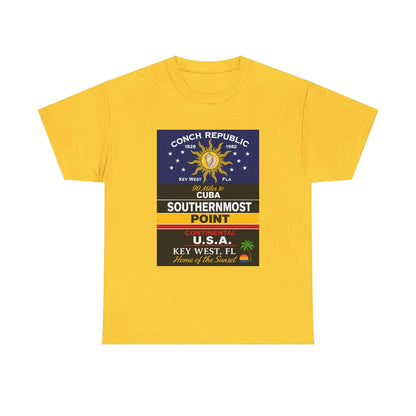 Key West Southernmost Point T-Shirt — 90 Miles to Cuba to USA Vintage Tee