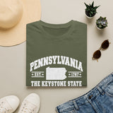 Pennsylvania Keystone State T-Shirt — Vintage State Map Tee