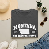 Montana The Treasure State T-Shirt — Established 1889 State Outline Tee