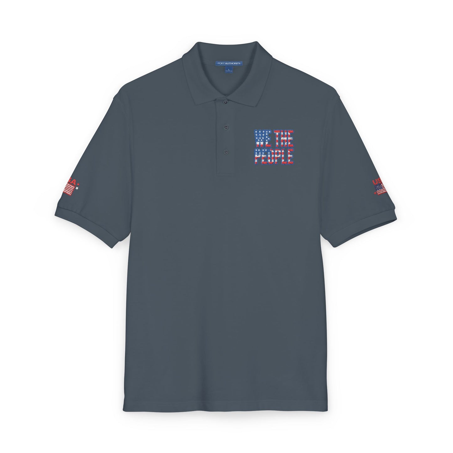 We The People Embroidered Polo