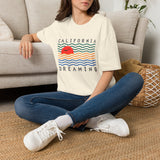 California Dreaming T-Shirt Sun and Colorful Waves