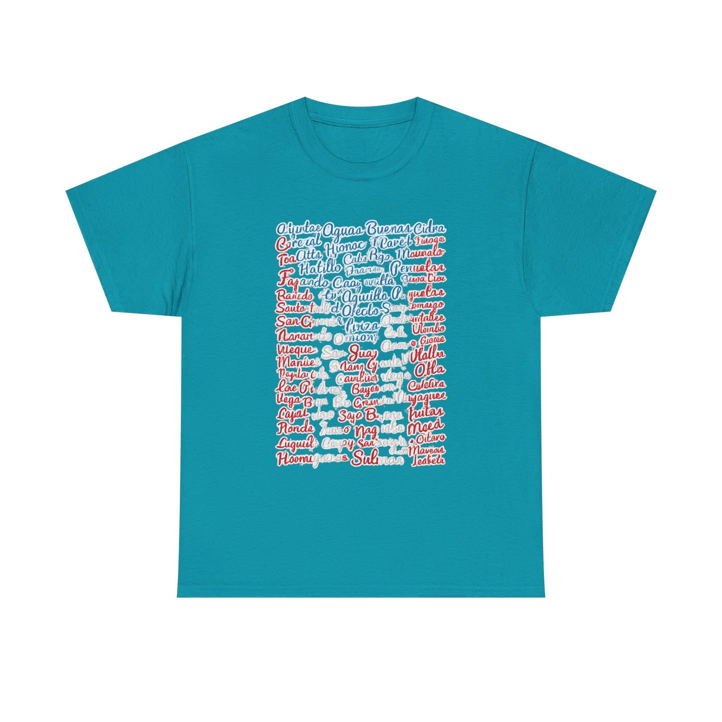 Puerto Rico Cities & Flag T-Shirt — Vintage Road Sign Tee
