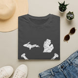 Michigan Smile T-Shirt – Distressed Upper & Lower Peninsula Graphic Tee