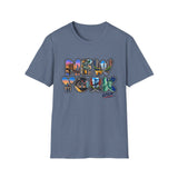 New York Graphic T-Shirt — Vintage Cityscape Lettering Tee