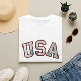 Tattered USA T-Shirt Worn Look