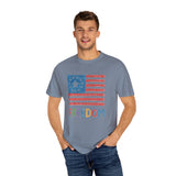 Freedom Kids Crayon Drawing American Flag T-Shirt