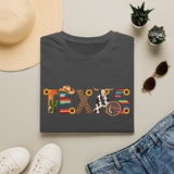 Texas Pattern T-Shirt — Western Cactus Cowhide & Serape Lettering