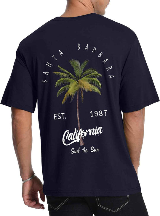 Santa Barbara California Palm Tree Surf T-Shirt