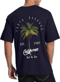 Santa Barbara California Palm Tree Tee Surf T-Shirt