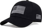 USA-Flag Baseball-Cap USA on Side - Embroidered & Adjustable Black-grey Flag