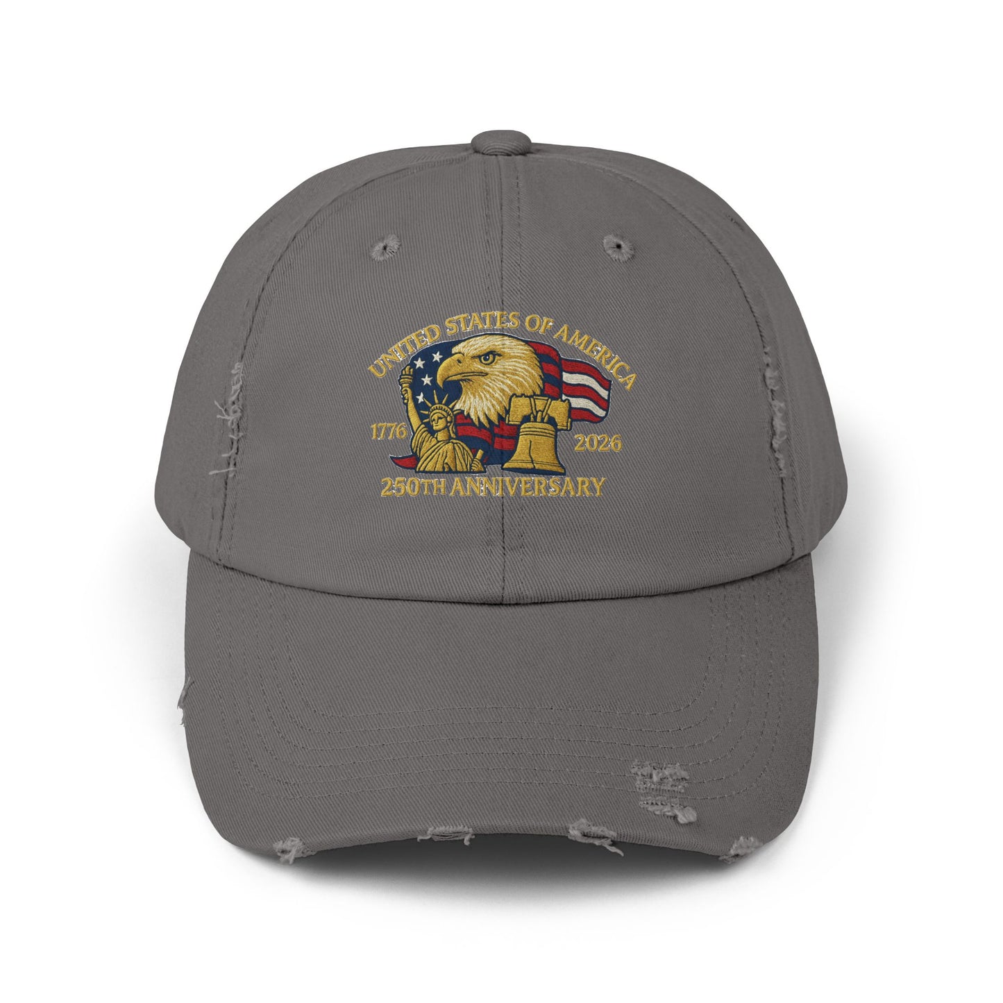 United States of America 1776-2026 Distressed Baseball Hat