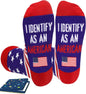 American Flag Socks I Identify as American Patriotic Socks