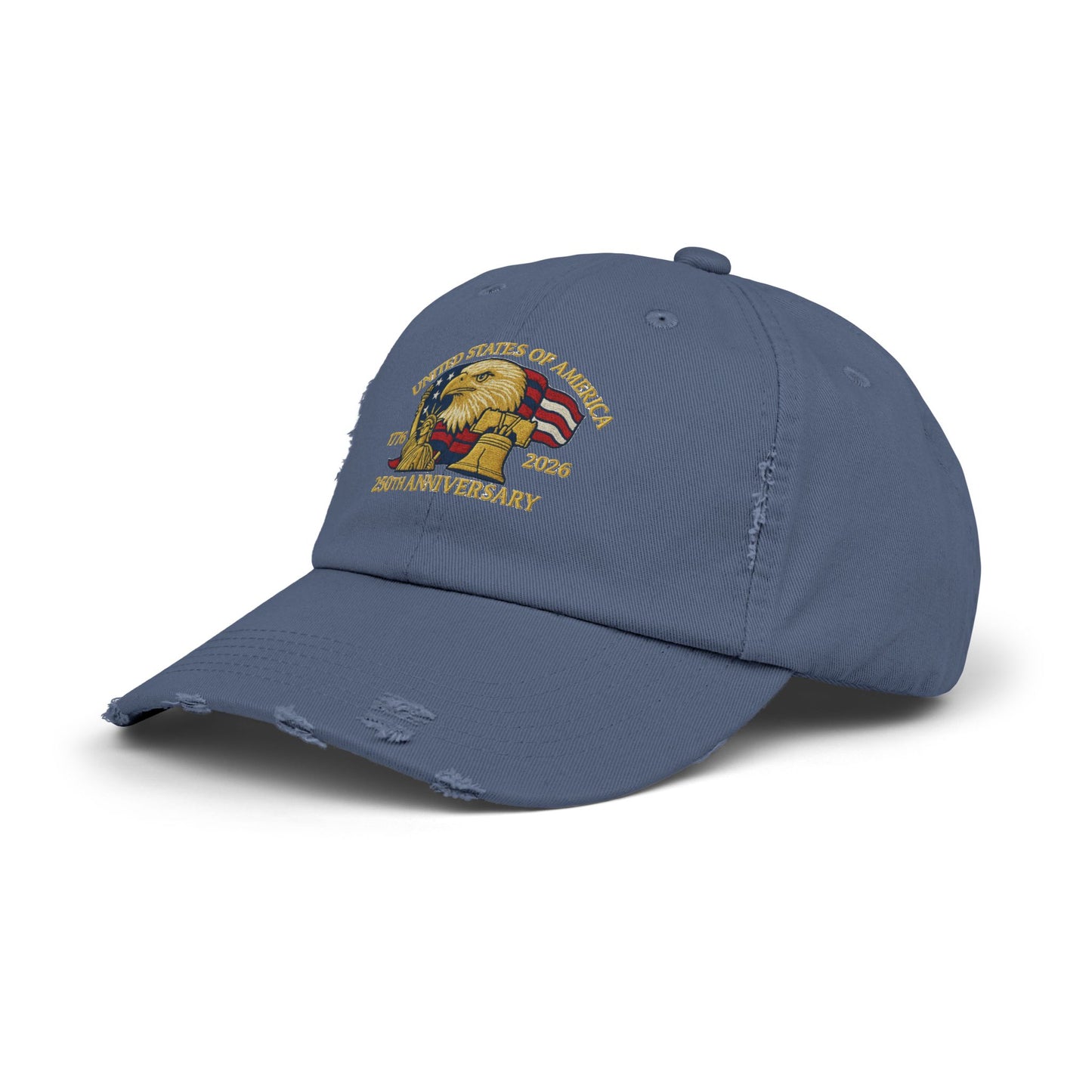 United States of America 1776-2026 Distressed Baseball Hat
