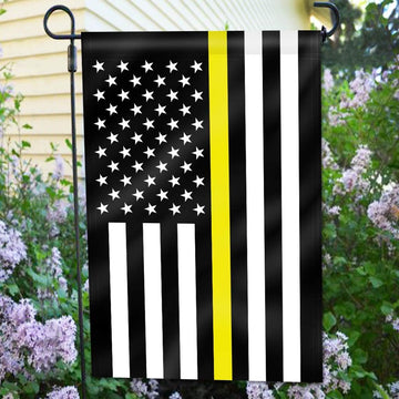 Anley Double Sided Premium Garden Flag, Thin Yellow Line US National Decorative Garden Flags - Weather Proof & Double Stitched - 18 x 12.5 Inch