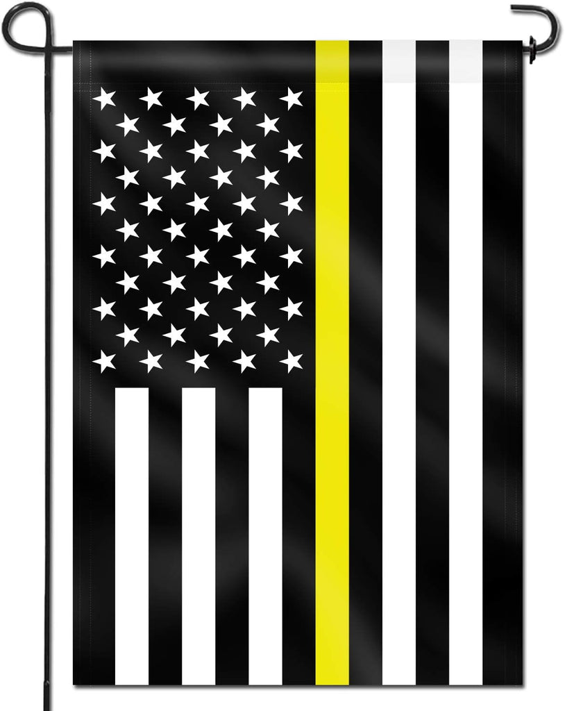 Anley Double Sided Premium Garden Flag, Thin Yellow Line US National Decorative Garden Flags - Weather Proof & Double Stitched - 18 x 12.5 Inch