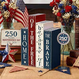 Home of the Free Because of the Brave Rustic Patriotic Wooden Decoration
