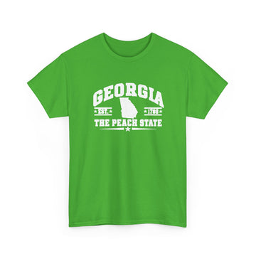 Georgia 'The Peach State' T-Shirt — Vintage State Map Tee