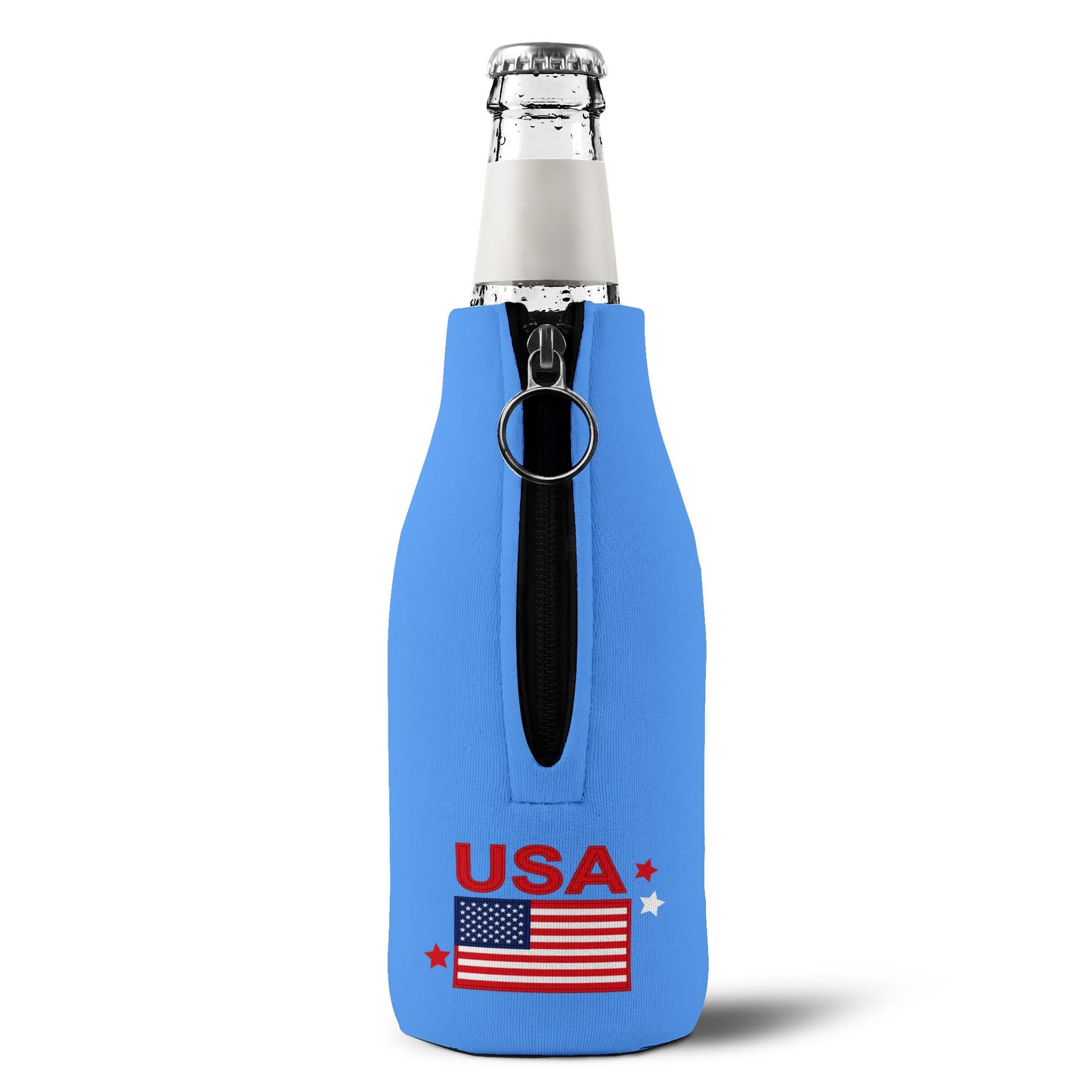 1776 Zip-Up Bottle Cooler Sleeve — Patriotic USA Koozie