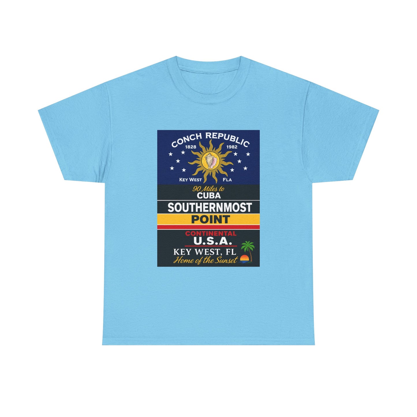 Key West Southernmost Point T-Shirt — 90 Miles to Cuba to USA Vintage Tee