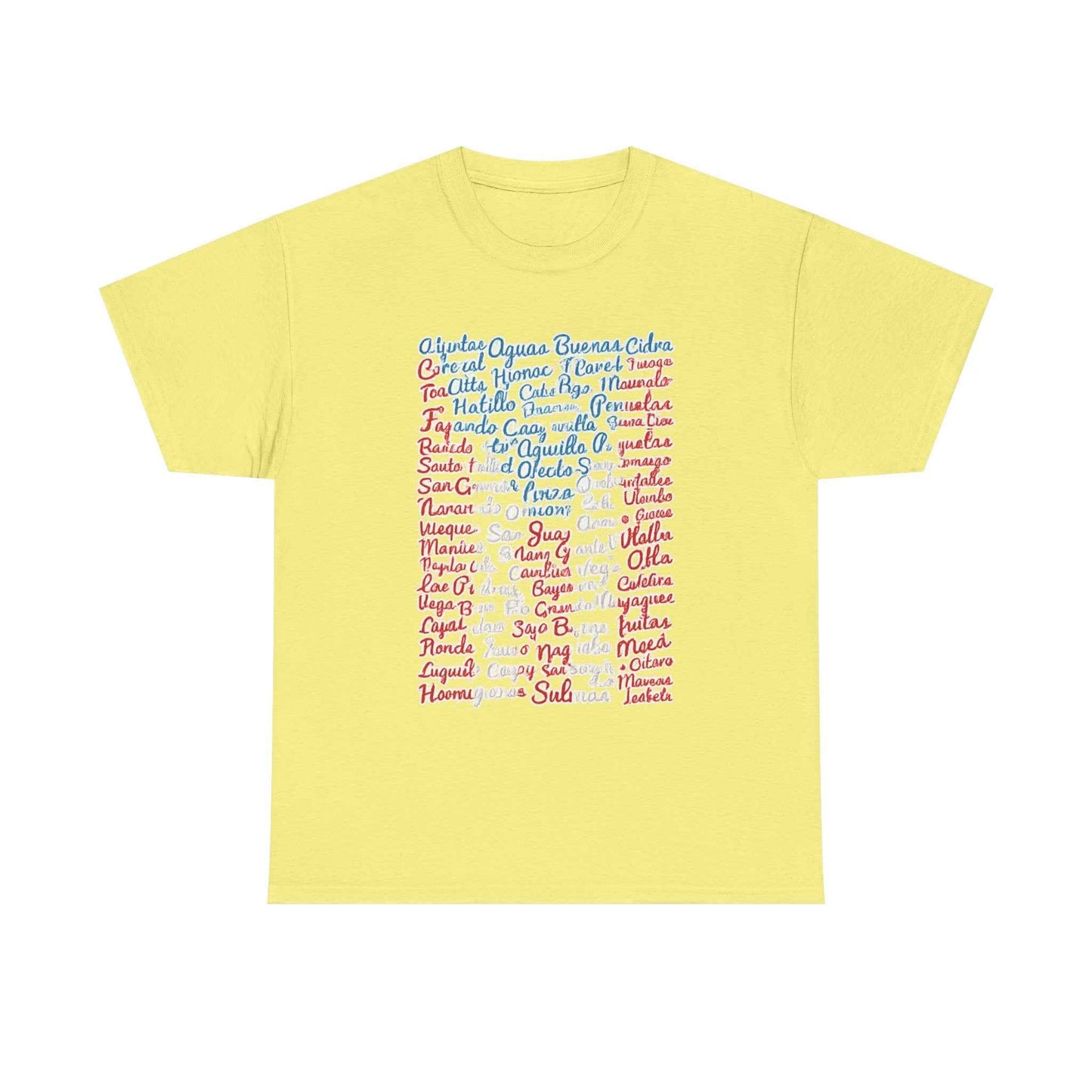Puerto Rico Cities & Flag T-Shirt — Vintage Road Sign Tee