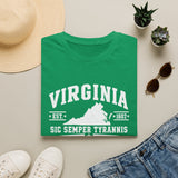 Virginia State T-Shirt — 'Sic Semper Tyrannis' Vintage Tee