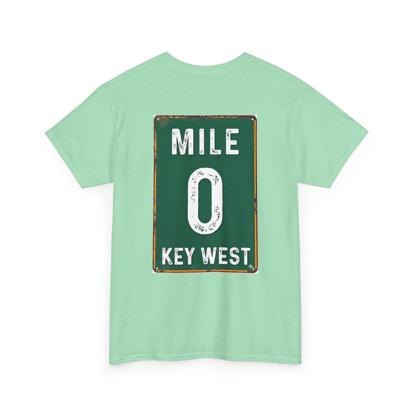 Key West Mile 0 T-Shirt — Vintage Road Sign Tee