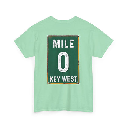 Key West Mile 0 T-Shirt — Vintage Road Sign Tee