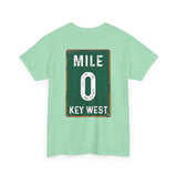 Key West Mile 0 T-Shirt — Vintage Road Sign Tee