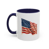 Watercolor America Flag Coffee Mug