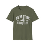 New York Excelsior T-Shirt — Vintage State Map Tee (Est. 1788)