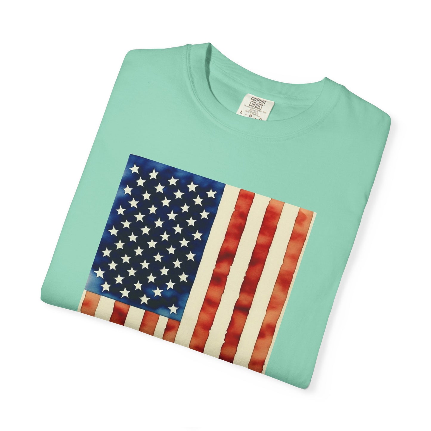 American Flag Watercolors T‑Shirt