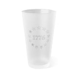 Frosted Pint Glass – 1776 Star Circle 16oz Patriotic Beer Glass