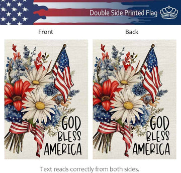 God Bless America 12x18 Inch Double Sided Garden Flag