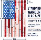 NIKCO America Spring Garden Flag | 12 x 18 Inch Double-Sided | 250 Anniversary USA Patriotic American Flag for Summer Outdoor Outside Yard | Memorial Day Decorations & 4th of July Celebration Decor