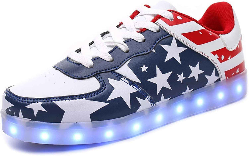 American Flag Light-up Patriotic Shoes for Men & Women