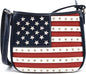 American Flag Stars and Stripes Studs Crossbody Blue Purse