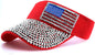 Sparkling American Flag Sun Visor Rhinestone  Hat