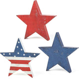American Patriot Wooden Stars Table Decorations