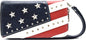 American Flag Stars and Stripes Studs Crossbody Wallet